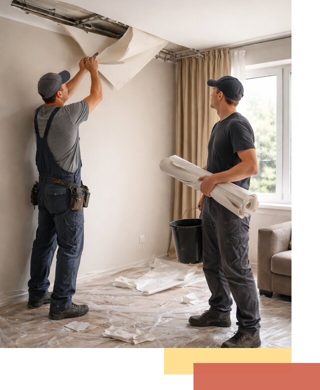 Демонтаж натяжного потолка в Моршанске быстро и аккуратно