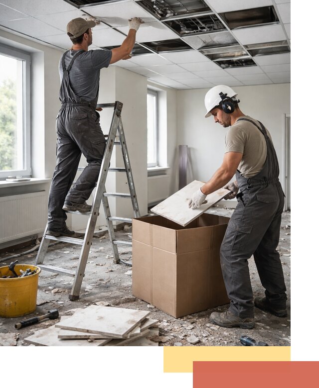 Демонтаж потолочной плитки в Моршанске быстро и аккуратно