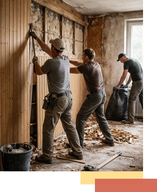 Демонтаж вагонки и вывоз материалов в Моршанске