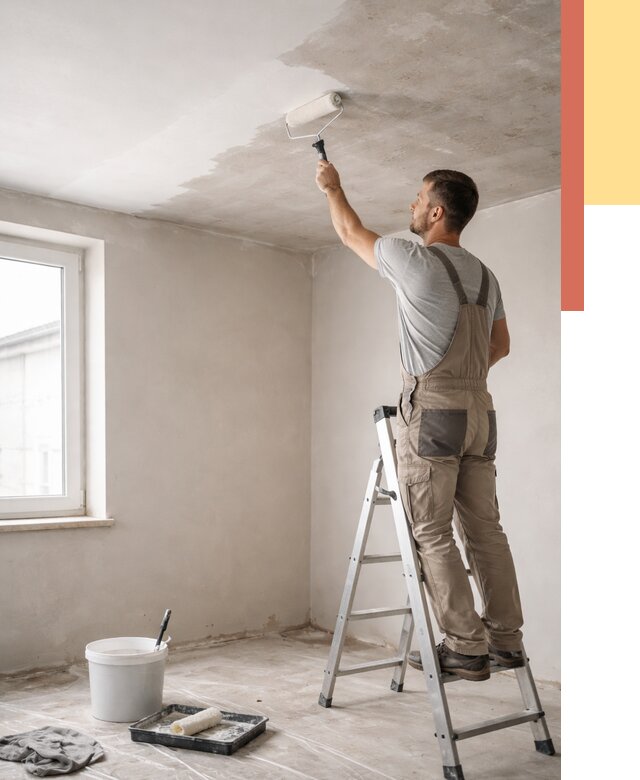 Грунтовка потолка в Моршанске от 2596 руб. — быстро и недорого | ОТДЕЛОЧНИК-Мрш