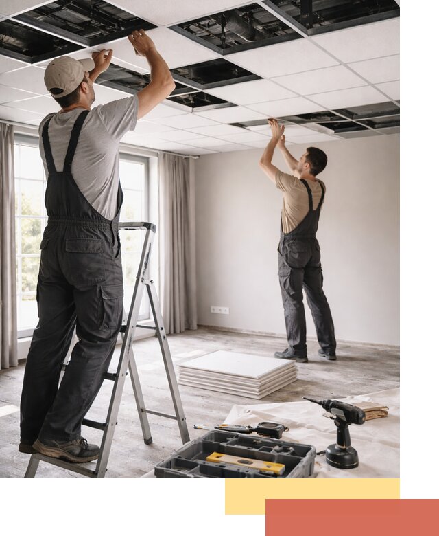 Замена плит подвесного потолка в Моршанске быстро и качественно