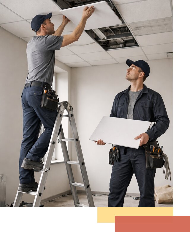 Обслуживание подвесного потолка в Моршанске — ремонт и чистка