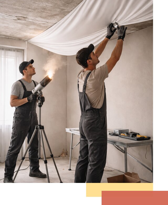 Установка натяжного потолка под ключ в Моршанске