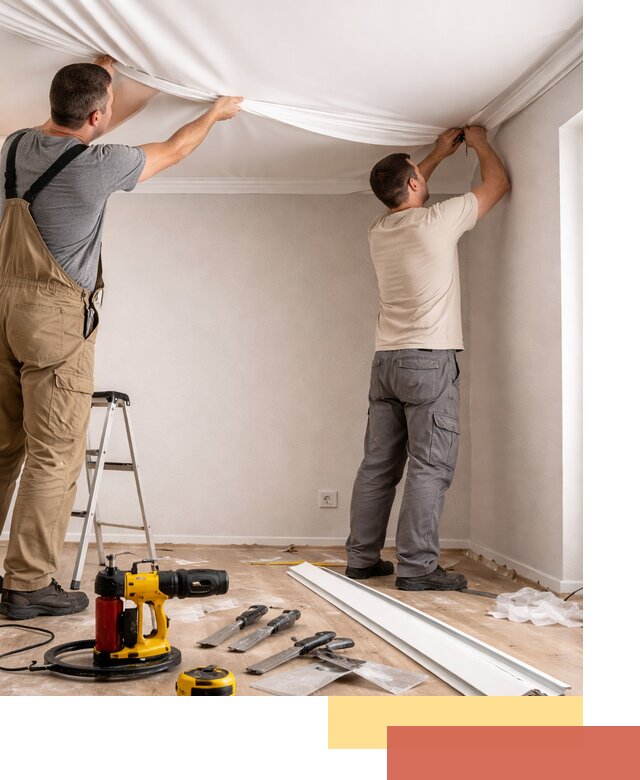 Монтаж ПВХ натяжного потолка в Моршанске качественно и быстро