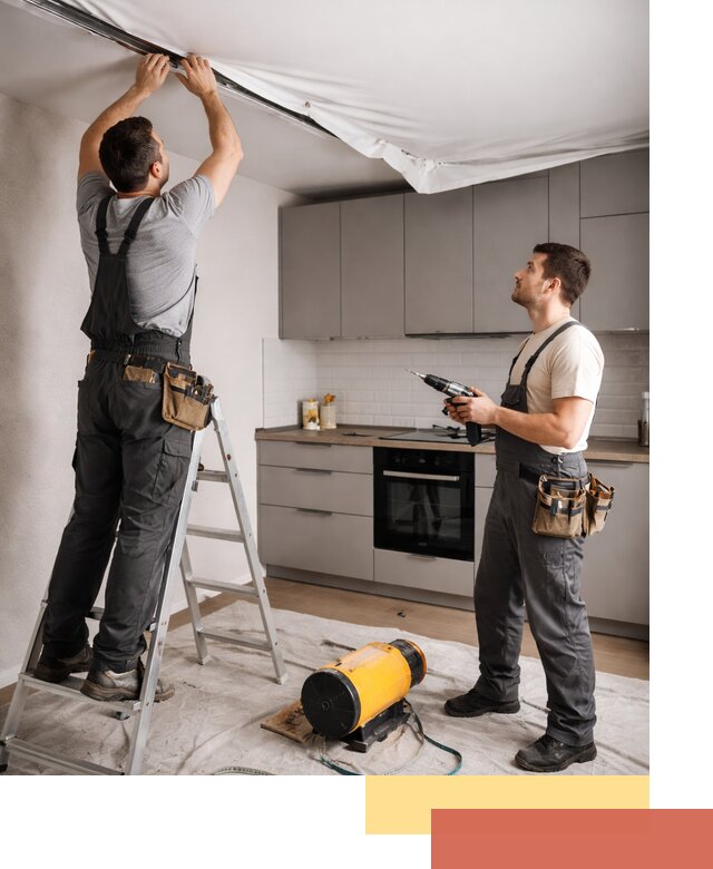 Монтаж натяжного потолка на кухне в Моршанске