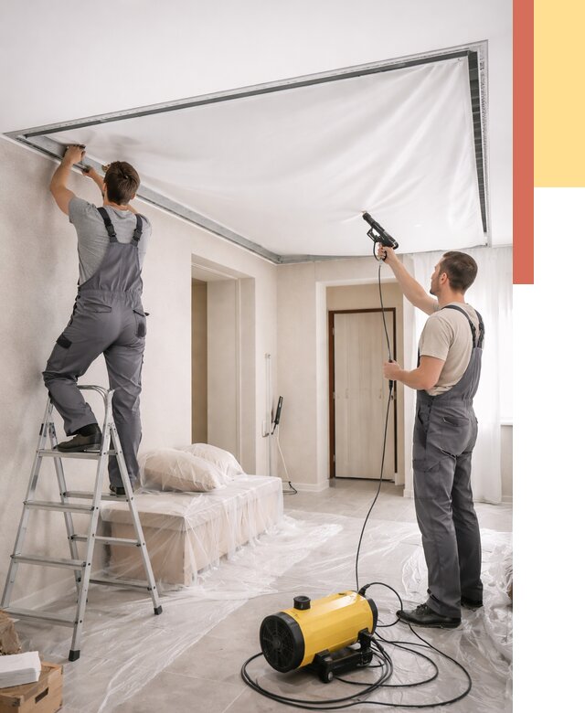 Монтаж натяжного потолка в прихожей в Моршанске от 2752 руб. под ключ | ОТДЕЛОЧНИК-Мрш