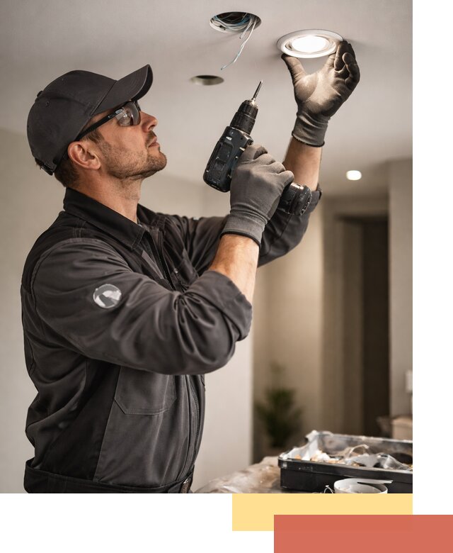 Установка точечных светильников в натяжной потолок в Моршанске