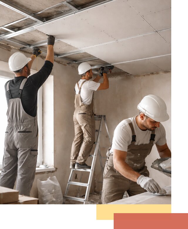 Одноуровневый потолок из гипсокартона в Моршанске — монтаж и отделка