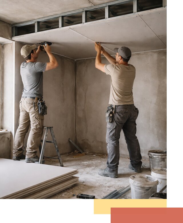 Короб из гипсокартона на потолке под ключ в Моршанске