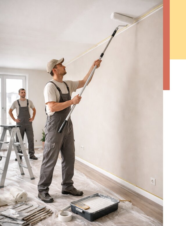 Покраска потолка из гипсокартона в Моршанске от 4673 руб./м2 — услуги под ключ | ОТДЕЛОЧНИК-Мрш