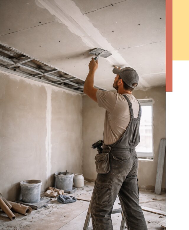 Ремонт потолка из гипсокартона в Моршанске от 675 руб./м² — быстро и недорого | ОТДЕЛОЧНИК-Мрш