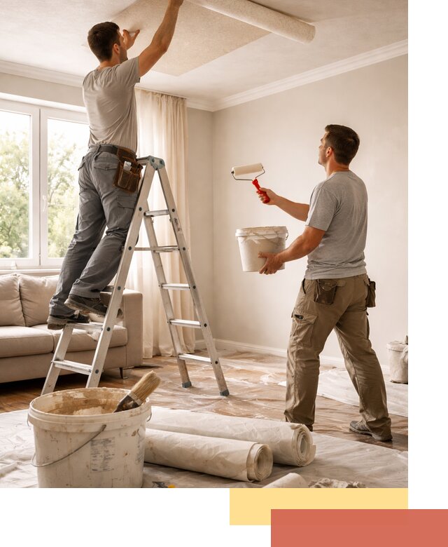 Поклейка обоев на потолок в Моршанске — качественно и быстро