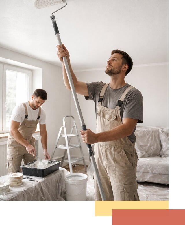 Покраска потолка водоэмульсионной краской в Моршанске