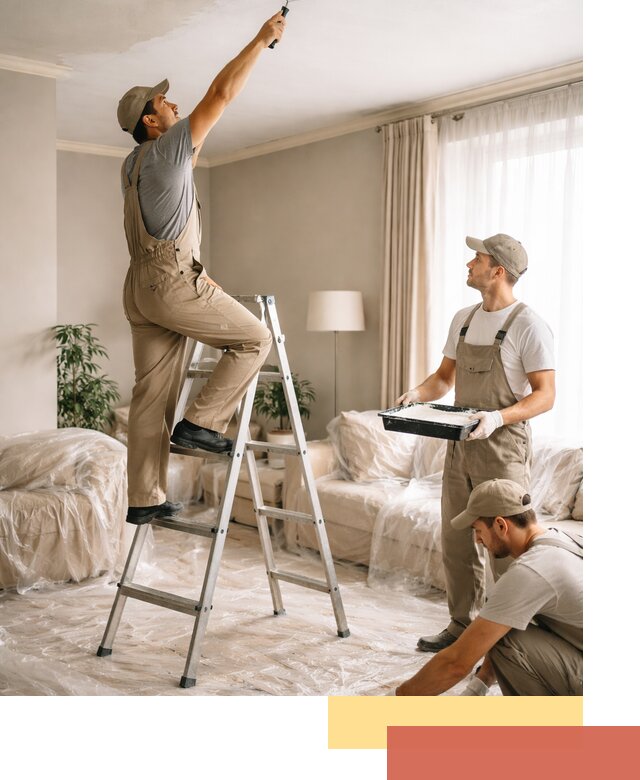 Покраска потолков акриловой краской в Моршанске качественно и быстро