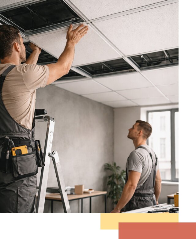 Монтаж потолочной плитки в Моршанске качественно и в срок