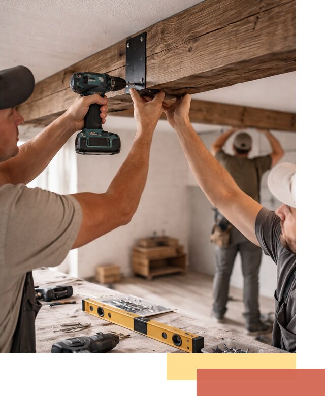 Монтаж декоративных потолочных балок в Моршанске