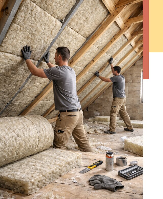 Утепление потолка минватой в Моршанске от 1506 руб. — быстро и недорого | ОТДЕЛОЧНИК-Мрш