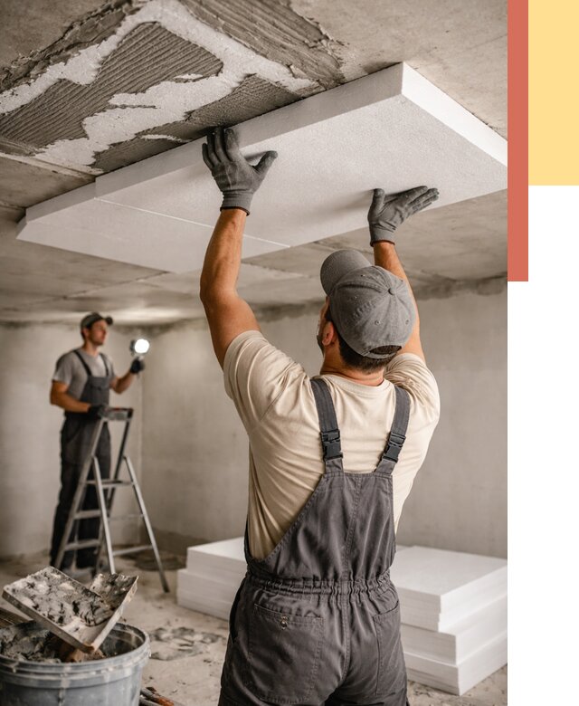 Утепление потолка пенопластом в Моршанске от 4673 руб/м2 — недорого и быстро | ОТДЕЛОЧНИК-Мрш