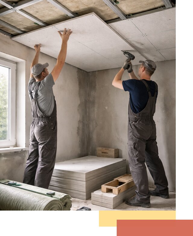 Шумоизоляция потолка панелями ЗИПС в Моршанске